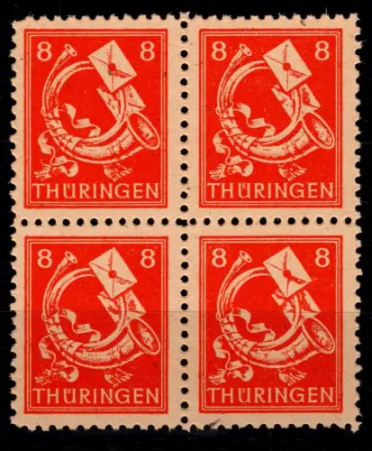 SBZ 96 A X w im 4er Block postfrisch geprüft Jasch BPP #OR972