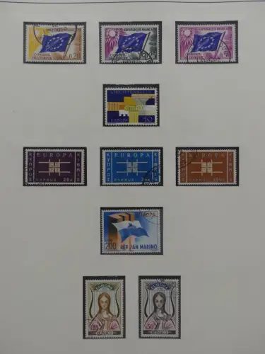 Europa/Cept ab 1956 gestempelt besammelt im Safe Binder #LZ959