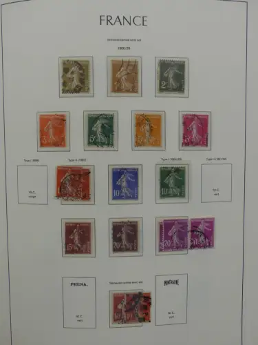 Frankreich ab Klassik teilbesammelt im Leuchtturm Binder #LZ957
