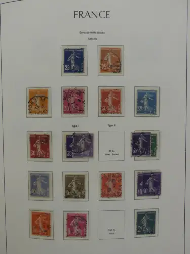 Frankreich ab Klassik teilbesammelt im Leuchtturm Binder #LZ957