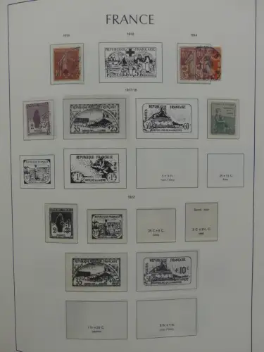 Frankreich ab Klassik teilbesammelt im Leuchtturm Binder #LZ957