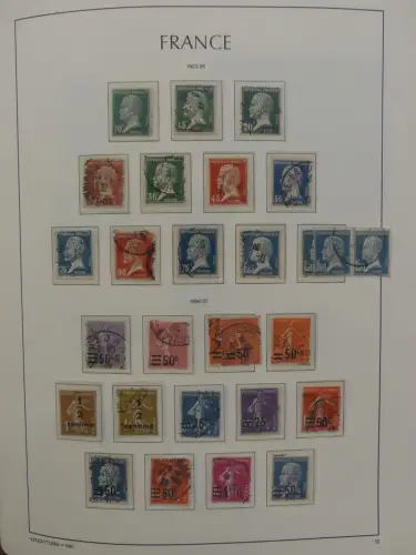 Frankreich ab Klassik teilbesammelt im Leuchtturm Binder #LZ957