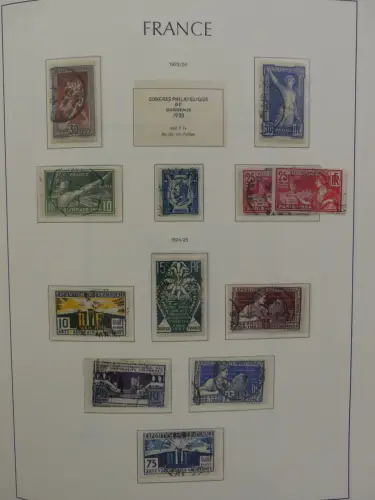 Frankreich ab Klassik teilbesammelt im Leuchtturm Binder #LZ957