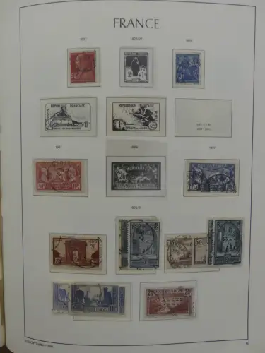 Frankreich ab Klassik teilbesammelt im Leuchtturm Binder #LZ957
