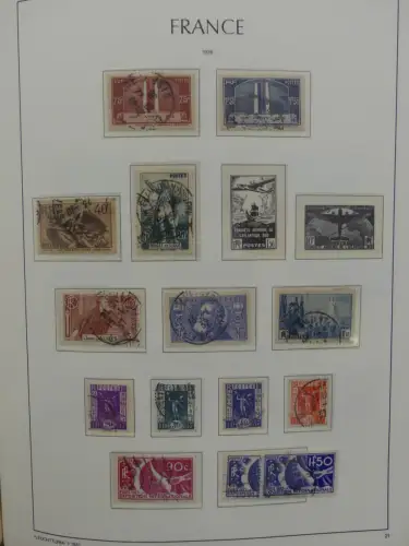 Frankreich ab Klassik teilbesammelt im Leuchtturm Binder #LZ957