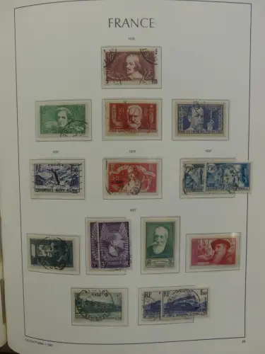 Frankreich ab Klassik teilbesammelt im Leuchtturm Binder #LZ957
