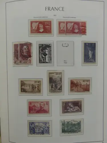 Frankreich ab Klassik teilbesammelt im Leuchtturm Binder #LZ957