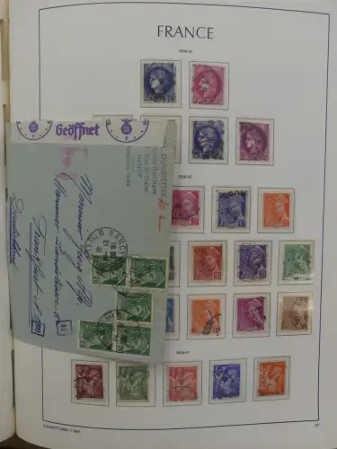 Frankreich ab Klassik teilbesammelt im Leuchtturm Binder #LZ957
