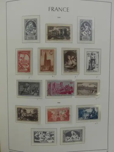 Frankreich ab Klassik teilbesammelt im Leuchtturm Binder #LZ957
