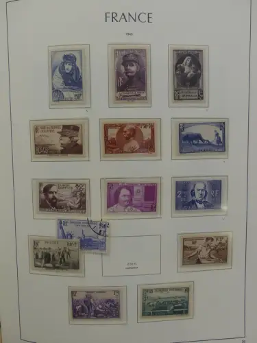 Frankreich ab Klassik teilbesammelt im Leuchtturm Binder #LZ957