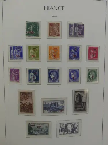 Frankreich ab Klassik teilbesammelt im Leuchtturm Binder #LZ957