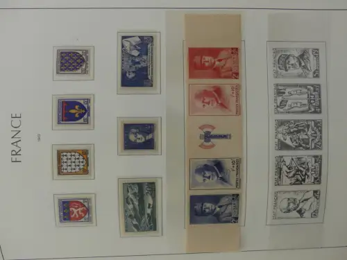 Frankreich ab Klassik teilbesammelt im Leuchtturm Binder #LZ957