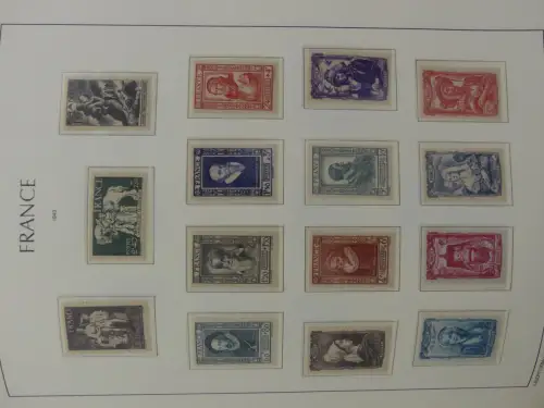 Frankreich ab Klassik teilbesammelt im Leuchtturm Binder #LZ957