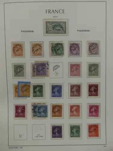 Frankreich ab Klassik teilbesammelt im Leuchtturm Binder #LZ957
