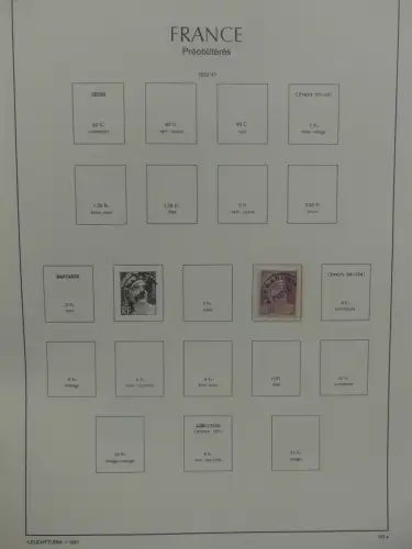 Frankreich ab Klassik teilbesammelt im Leuchtturm Binder #LZ957