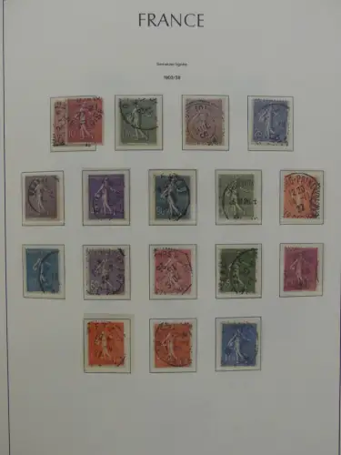 Frankreich ab Klassik teilbesammelt im Leuchtturm Binder #LZ957
