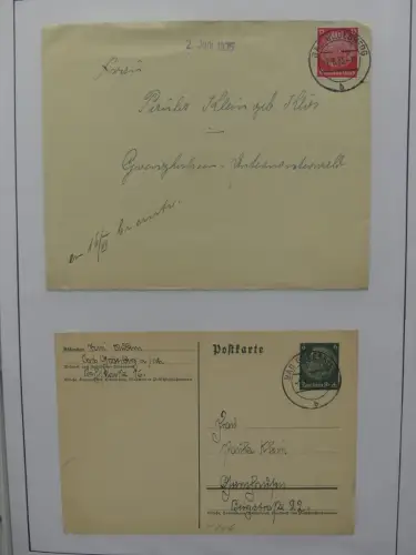 Deutschland Briefe, Karten mit Bonn Stempel auf selbstgestalteten Seiten #LZ946