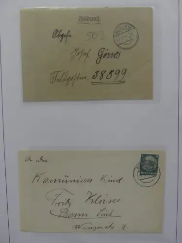 Deutschland Briefe, Karten mit Bonn Stempel auf selbstgestalteten Seiten #LZ946