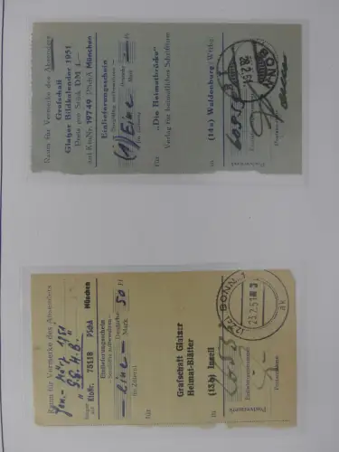 Deutschland Briefe, Karten mit Bonn Stempel auf selbstgestalteten Seiten #LZ946