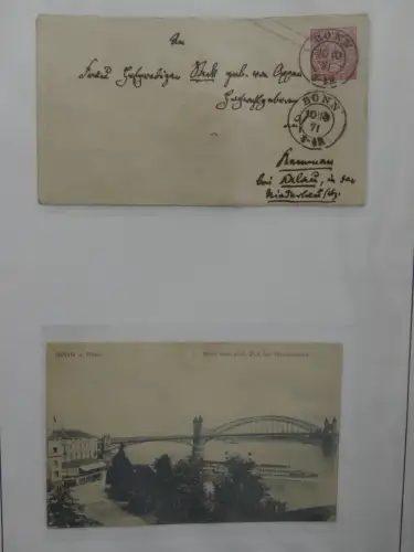 Deutschland Briefe, Karten mit Bonn Stempel auf selbstgestalteten Seiten #LZ946