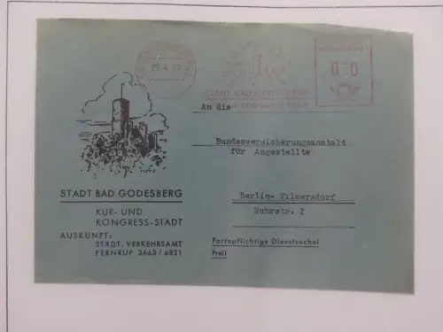 Deutschland Briefe, Karten mit Bonn Stempel auf selbstgestalteten Seiten #LZ946