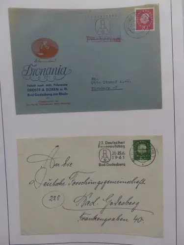 Deutschland Briefe, Karten mit Bonn Stempel auf selbstgestalteten Seiten #LZ946