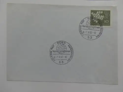 Deutschland Briefe, Karten mit Bonn Stempel auf selbstgestalteten Seiten #LZ946