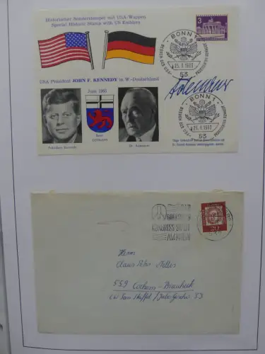 Deutschland Briefe, Karten mit Bonn Stempel auf selbstgestalteten Seiten #LZ946