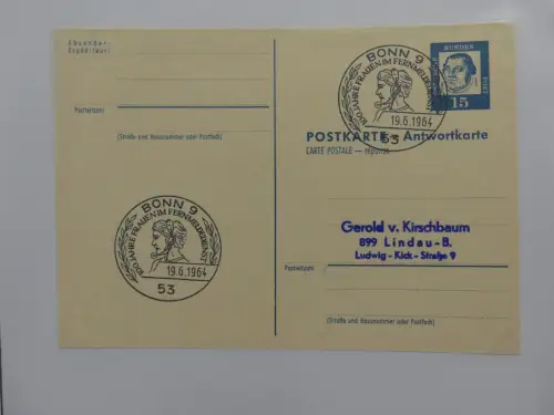 Deutschland Briefe, Karten mit Bonn Stempel auf selbstgestalteten Seiten #LZ946
