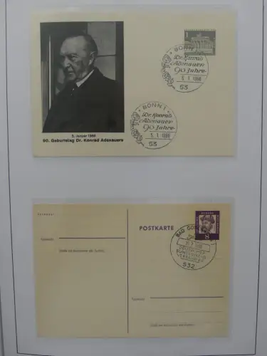 Deutschland Briefe, Karten mit Bonn Stempel auf selbstgestalteten Seiten #LZ946
