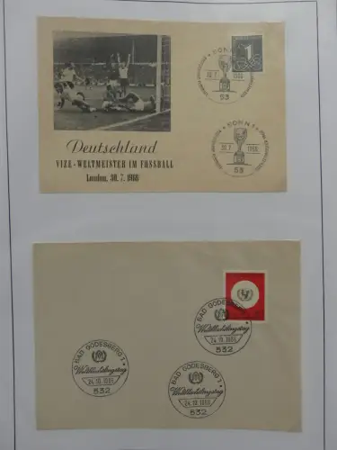 Deutschland Briefe, Karten mit Bonn Stempel auf selbstgestalteten Seiten #LZ946