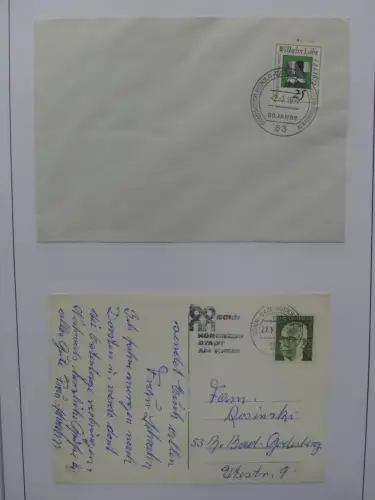 Deutschland Briefe, Karten mit Bonn Stempel auf selbstgestalteten Seiten #LZ946