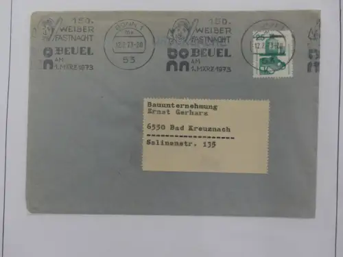 Deutschland Briefe, Karten mit Bonn Stempel auf selbstgestalteten Seiten #LZ946