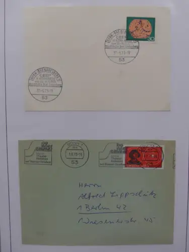 Deutschland Briefe, Karten mit Bonn Stempel auf selbstgestalteten Seiten #LZ946