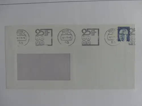 Deutschland Briefe, Karten mit Bonn Stempel auf selbstgestalteten Seiten #LZ946