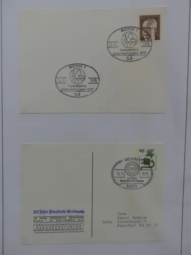 Deutschland Briefe, Karten mit Bonn Stempel auf selbstgestalteten Seiten #LZ946