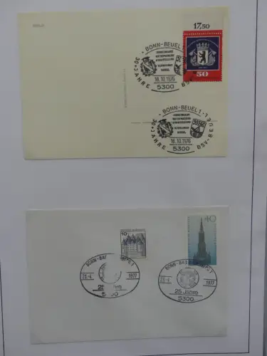 Deutschland Briefe, Karten mit Bonn Stempel auf selbstgestalteten Seiten #LZ946