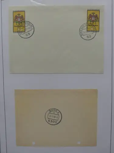 Deutschland Briefe, Karten mit Bonn Stempel auf selbstgestalteten Seiten #LZ946