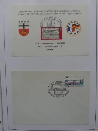 Deutschland Briefe, Karten mit Bonn Stempel auf selbstgestalteten Seiten #LZ946