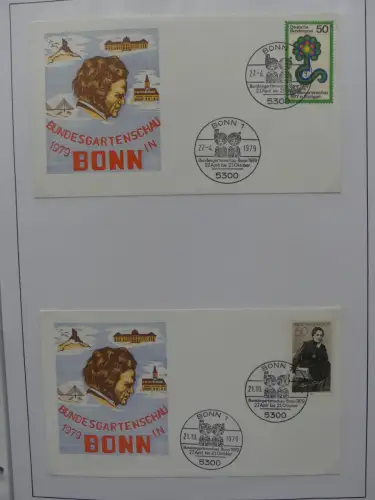 Deutschland Briefe, Karten mit Bonn Stempel auf selbstgestalteten Seiten #LZ946