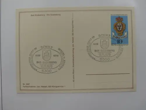 Deutschland Briefe, Karten mit Bonn Stempel auf selbstgestalteten Seiten #LZ946