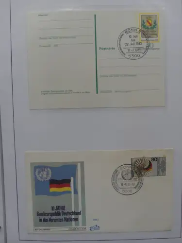 Deutschland Briefe, Karten mit Bonn Stempel auf selbstgestalteten Seiten #LZ946