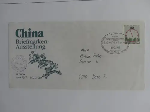 Deutschland Briefe, Karten mit Bonn Stempel auf selbstgestalteten Seiten #LZ946