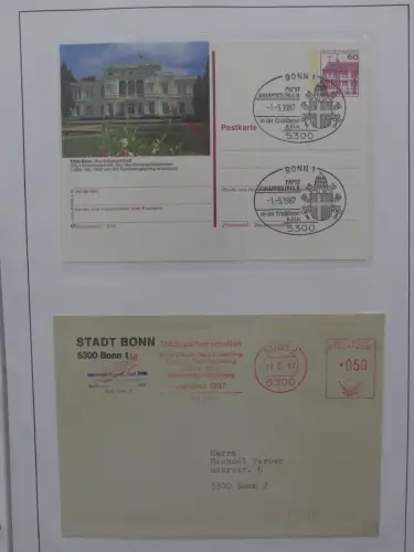 Deutschland Briefe, Karten mit Bonn Stempel auf selbstgestalteten Seiten #LZ946
