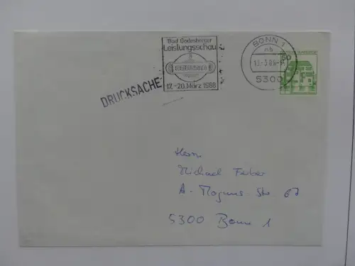 Deutschland Briefe, Karten mit Bonn Stempel auf selbstgestalteten Seiten #LZ946