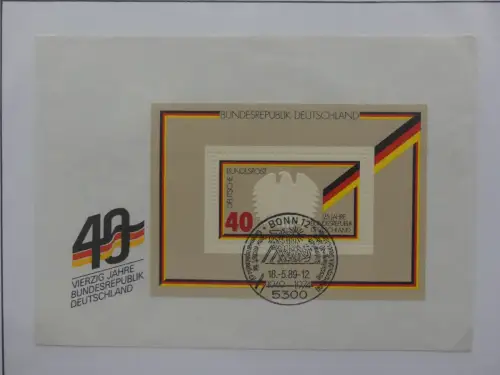 Deutschland Briefe, Karten mit Bonn Stempel auf selbstgestalteten Seiten #LZ946