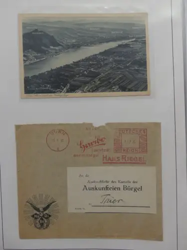 Deutschland Briefe, Karten mit Bonn Stempel auf selbstgestalteten Seiten #LZ946