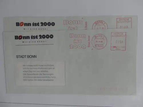 Deutschland Briefe, Karten mit Bonn Stempel auf selbstgestalteten Seiten #LZ946