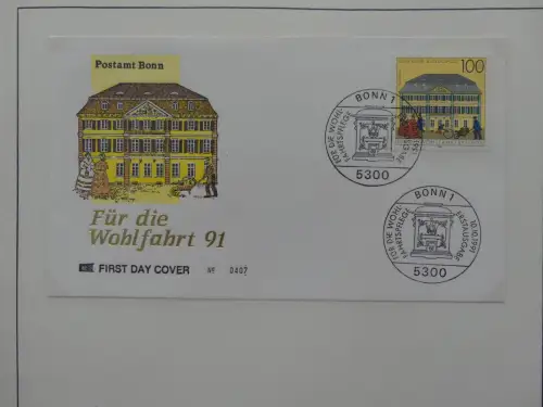 Deutschland Briefe, Karten mit Bonn Stempel auf selbstgestalteten Seiten #LZ946
