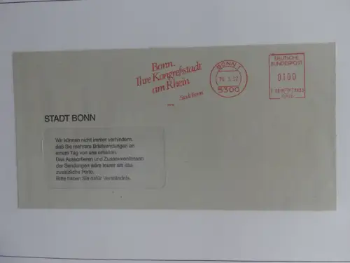 Deutschland Briefe, Karten mit Bonn Stempel auf selbstgestalteten Seiten #LZ946